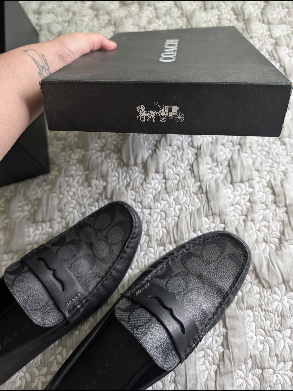 ORIGINAL Coach Men’s Black Mott Driver Sig   style FG2983 - Picture 14 of 14